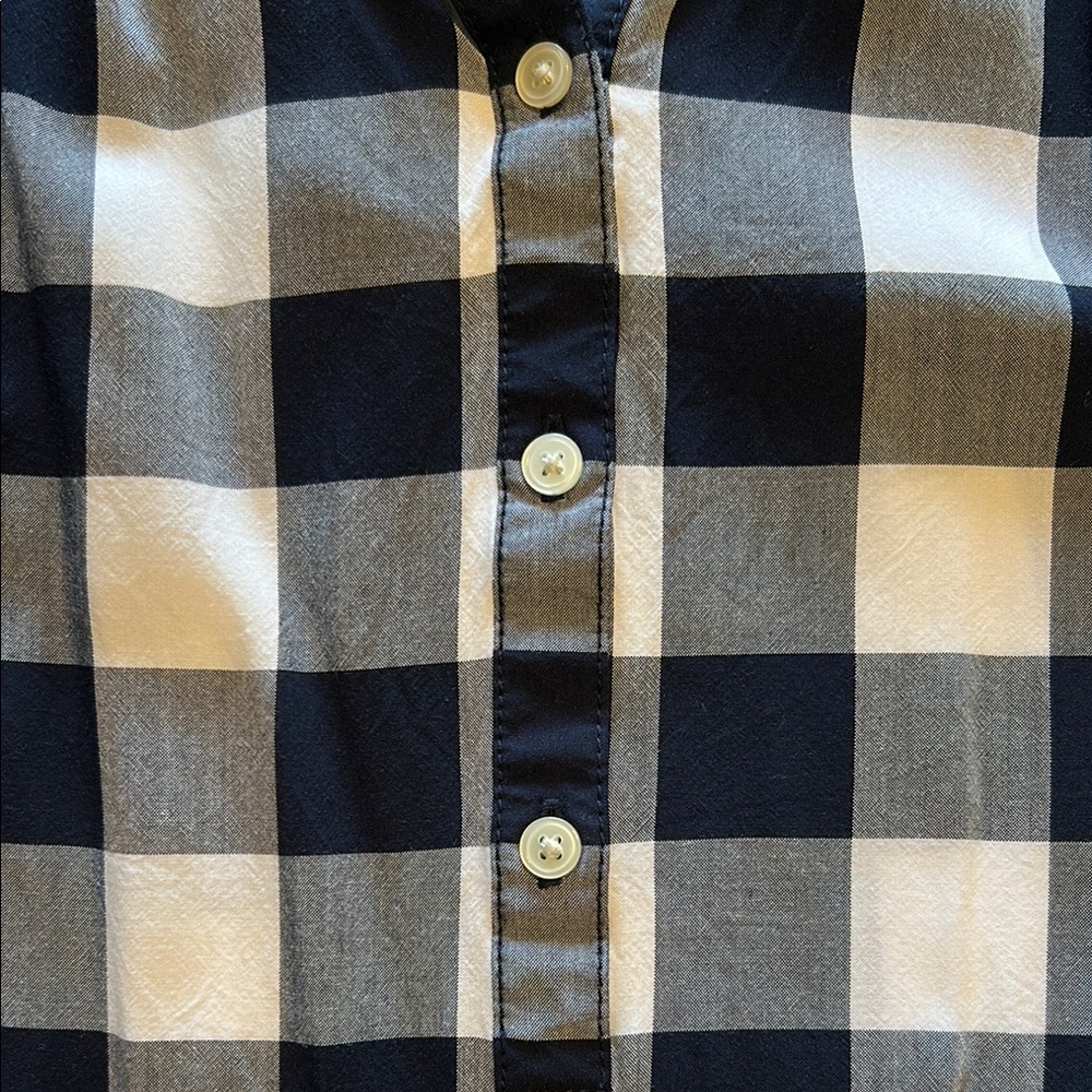 LOFT Navy and White Checkered Dress - Picture 5 of 6
